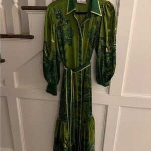 Alemais Green Patterned Dress